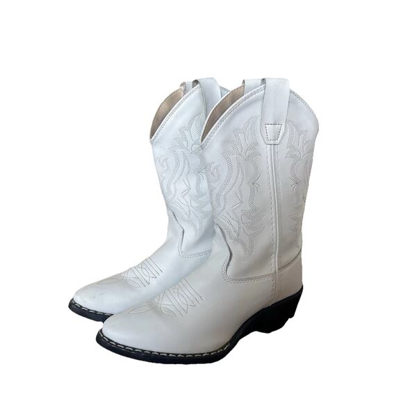 Girls Cowgirl Boots Embroidered Western Mid Calf Riding Boots Kid Size 13 - Picture 1 of 9